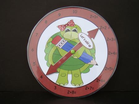 2+ Addition Clock 1 Turtle by Beverly Carmichael