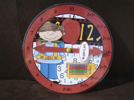2+ Addition Clock 3 Schoolboy by Beverly Carmichael
