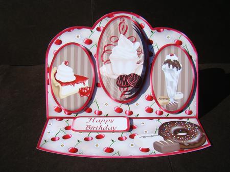 Coffee Time Triple Oval Easel Card Mini Kit by Beverly Carmichael