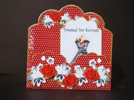 Black Red Dotty Dressed for Success Scallop Tag Cf Mini Kit by Beverly Carmichael