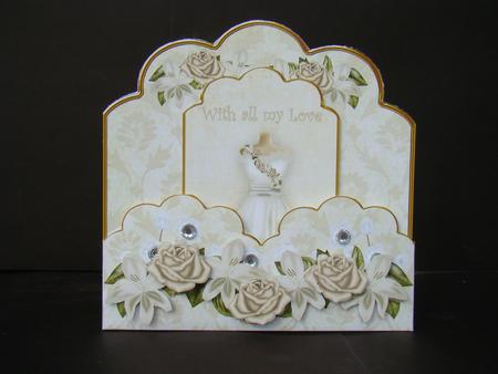 Cream Plain All My Love Scallop Fashion Tag Cf Mini Kit by Beverly Carmichael