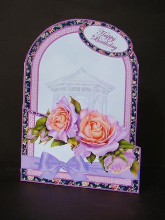 Lilac and Peach Roses Cutaway by Beverly Carmichael