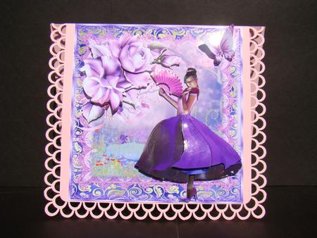 Gorgeous Oriental Beauty Card Front Kit by Beverly Carmichael