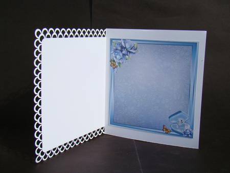 Beautiful Silver Engagement Ring in Light Blue Box 8x8insert by Beverly Carmichael