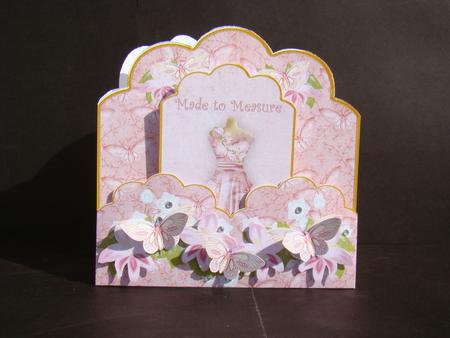 Pink Butterfly Made to Measure Scallop Dress Tag Cf Mini Kit by Beverly Carmichael