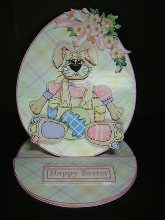 Bunny Easter Egg Shaped Easel Mini Kit by Beverly Carmichael