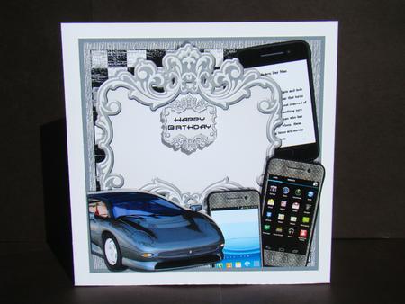 Large Fancy Panel - Modern Day Man - Cars & Gadgets by Beverly Carmichael