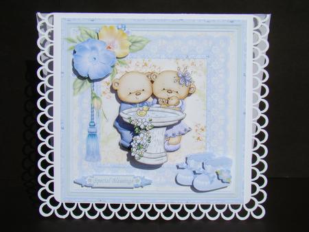 Christening Boy 8x8 Mini Kit & Decoupage by Beverly Carmichael