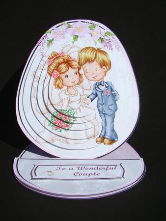 Wedding Couple Easel Card Kit by Beverly Carmichael