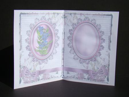 Blue Glass Floral Cameo Insert by Beverly Carmichael