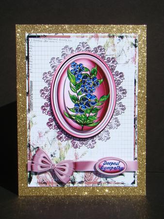 Blue Glass Floral Cameo Pyramage by Beverly Carmichael