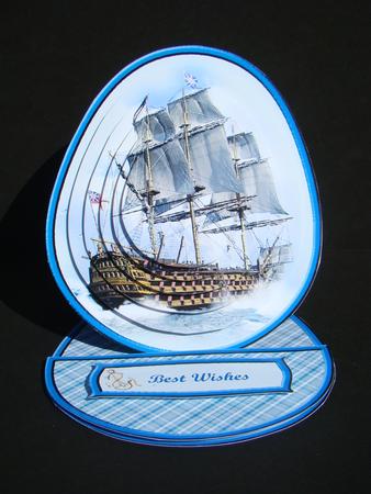 Ship Easel Card Kit by Beverly Carmichael