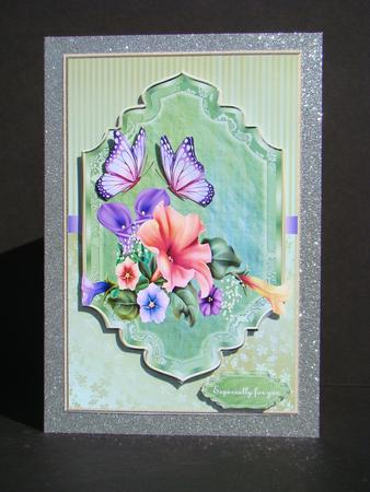 Petunias and Butterflies by Beverly Carmichael