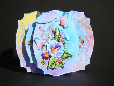 Morning Glory Pop-out Card Mini-kit by Beverly Carmichael