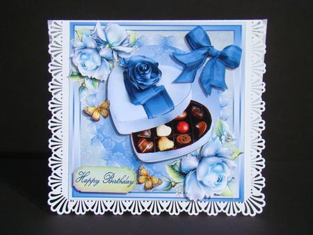 Navy Chocolate's with Blue Rose's 8x8 Mini Kit by Beverly Carmichael