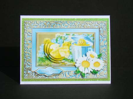 Easter Chicks Fancy Quick Card by Beverly Carmichael
