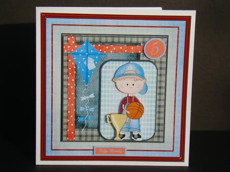 Football Champion 8x8 Card and Decoupage by Beverly Carmichael