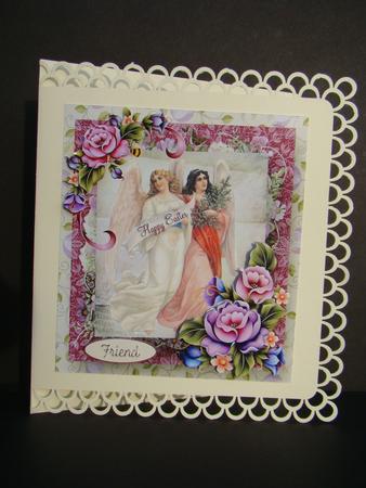 Easter Angel Greetings & Rose Decoupage by Beverly Carmichael