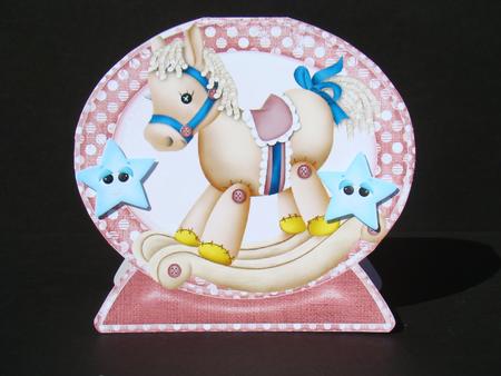 Rocking Horse with Stars, Quick Card by Beverly Carmichael