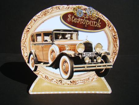 Old Vintage Car in Steampunk, Quick Card by Beverly Carmichael