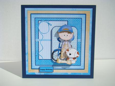 Boy and His Pet Dog 8x8 Card Mini Kit by Beverly Carmichael