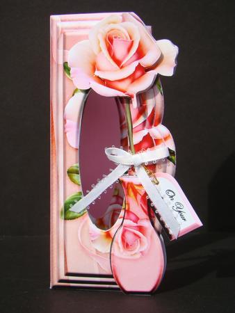Scalloped-edge Vase Aperture - Pink Rose by Beverly Carmichael