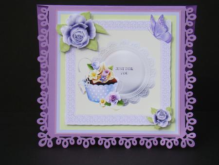 Purple Cupcake, Lace & Roses Mini Kit by Beverly Carmichael