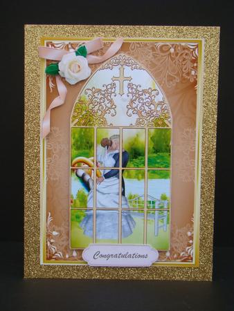 Beautiful Couple Throught the Church Window  by Beverly Carmichael