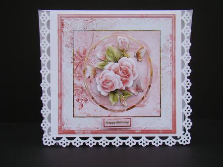 Pink Rose 8x8 Card Mini Kit by Beverly Carmichael