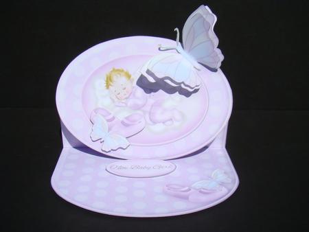 Butterfly Baby Girl Oval Easel Mini Kit by Beverly Carmichael