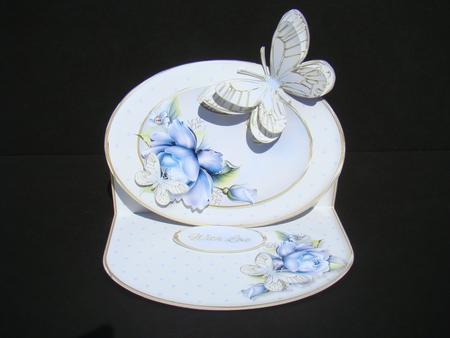 Butterfly Blues Oval Easel Mini Kit by Beverly Carmichael