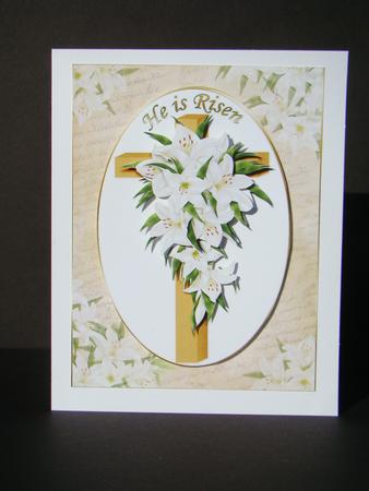 He is Risen Easter Cross by Beverly Carmichael