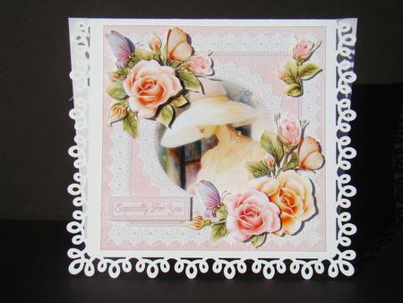 8x8 Elegant Lady with Shimmering Roses Mini Kit by Beverly Carmichael