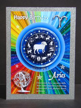 Zodiac Sign Aries Rainbow by Beverly Carmichael