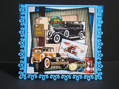 Male Card Vintage Cars Collage by Beverly Carmichael