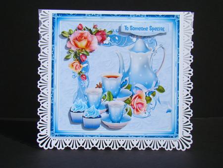 Beautiful Time for Tea in Blue  by Beverly Carmichael