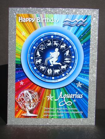 Zodiac Sign Aquarius Rainbow by Beverly Carmichael
