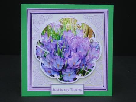 Spring Crocus Card with a Petal Stacker by Beverly Carmichael