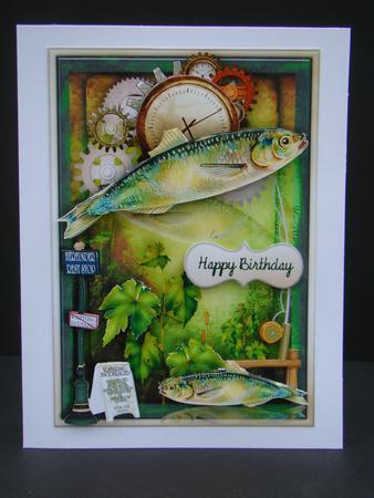 Fishing Time Male Card by Beverly Carmichael