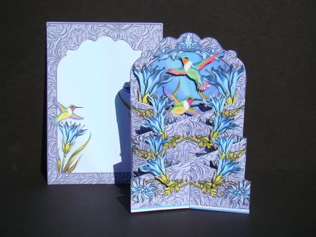 Hummingbird Concertina Card Kit by Beverly Carmichael