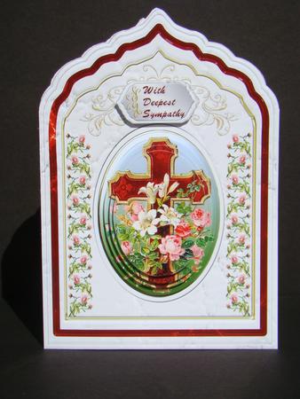 Sympathy Cross Marble Plaque Card Mini Kit by Beverly Carmichael