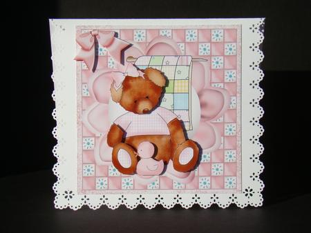 Teddy Bear with Her Little Blanket 8x8 by Beverly Carmichael