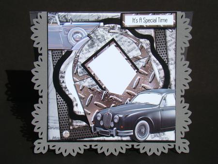 Open Envelope Card Front Min Kit - Classic Cars by Beverly Carmichael