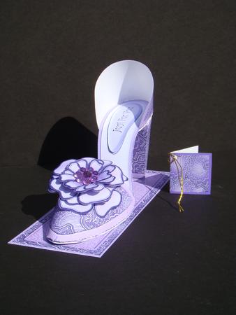 I Love Shoes Kit Purple Paisley with 3D Rose by Beverly Carmichael