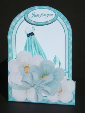 Cutaway Card -jade Dress Md by Beverly Carmichael