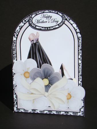 Cutaway Card - Black Dress Md by Beverly Carmichael