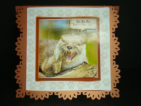 Laughing Otter Quick Card, Birthday / Father's Day by Beverly Carmichael