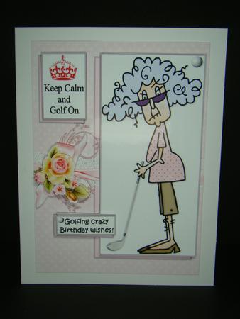 Stella is Crazy for Golf Quick Card by Beverly Carmichael