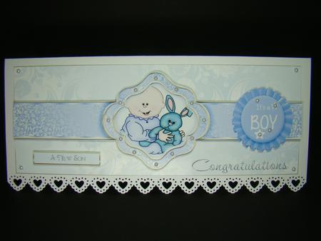 Ribbon Sash Baby Boy Dl by Beverly Carmichael