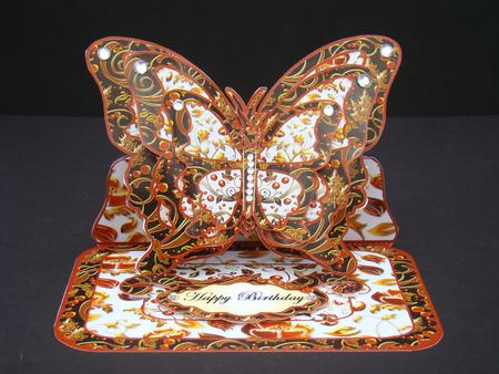 Layered Butterfly Easel - Autumn Gold by Beverly Carmichael